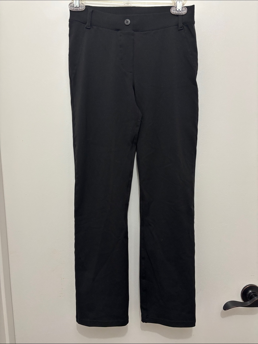 Yogipace Sz XS Classic Black Straight-Leg Pants